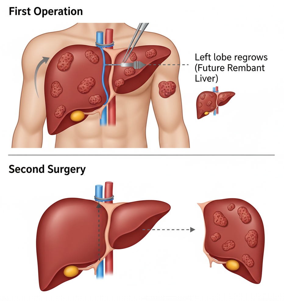 Two-Stage Liver Surgery Explanation