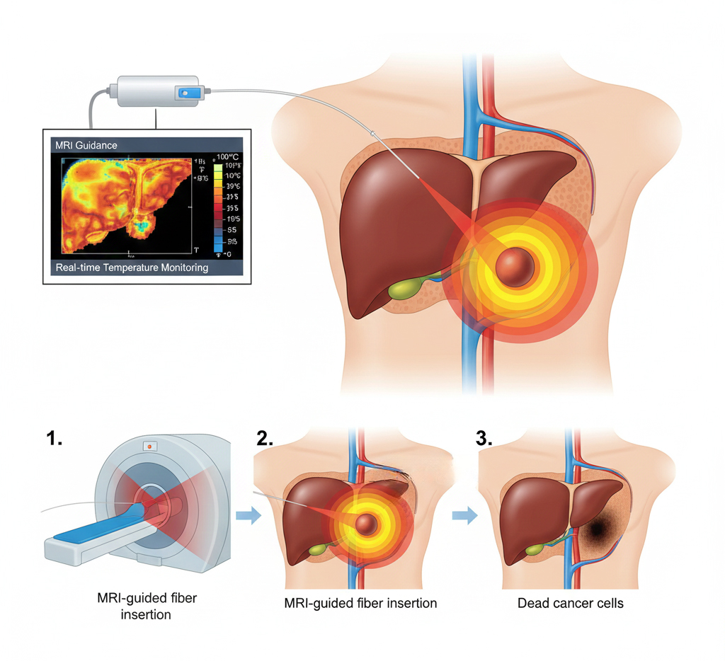 Laser-Induced Thermotherapy (LITT Ablation) Illustration Airomedical