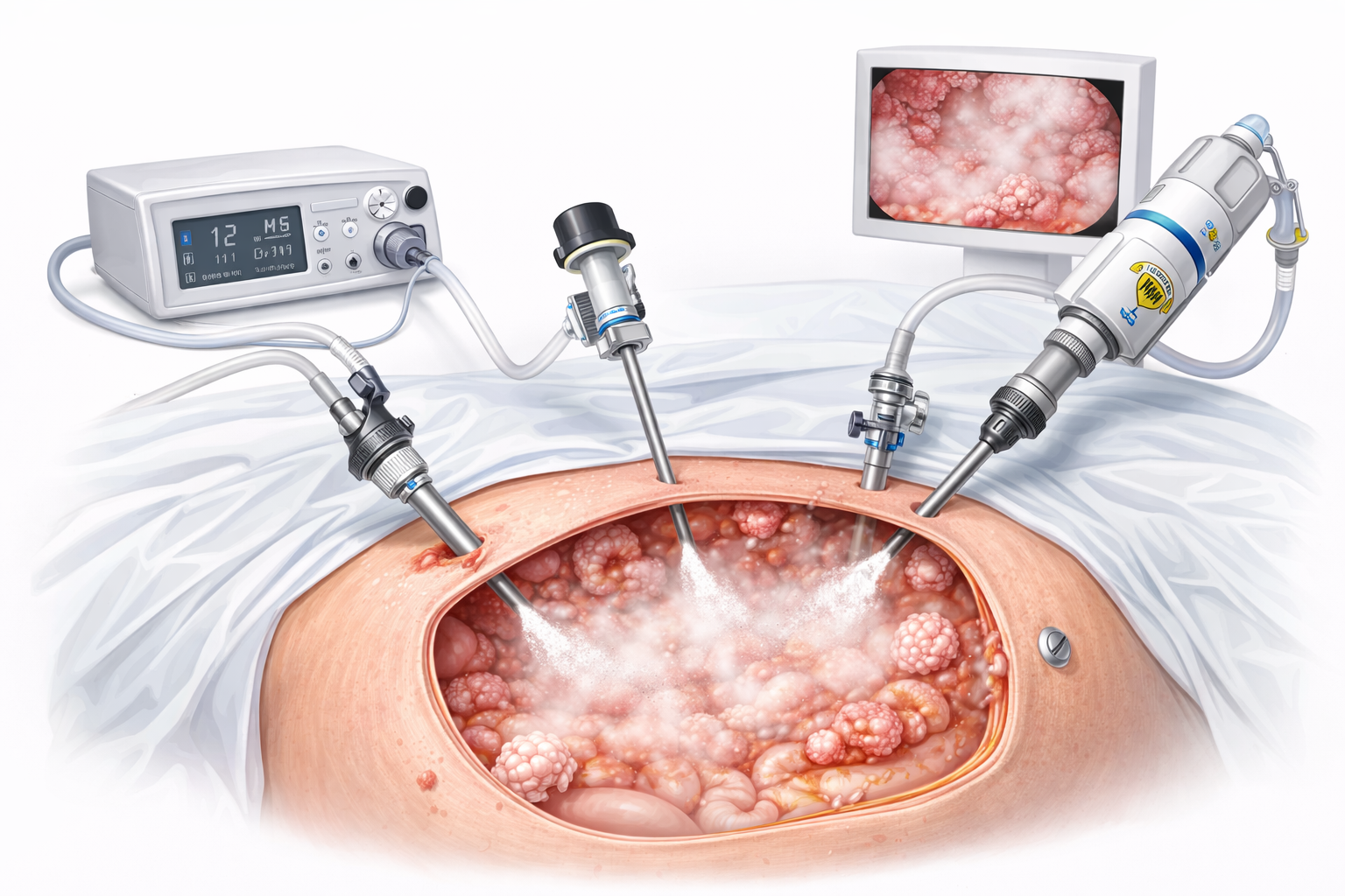 Pressurized intraperitoneal aerosol chemotherapy (PIPAC)