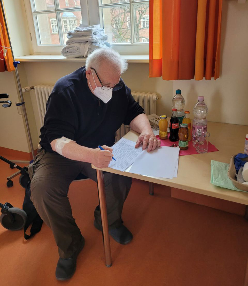 Patient in The Clinic in Germany Having Lutetium 177 Treatment